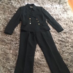 Navy Blue military styled suit made by Tahari